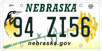NE license plate 94ZI56