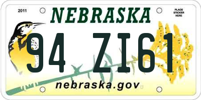 NE license plate 94ZI61
