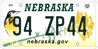NE license plate 94ZP44