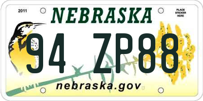 NE license plate 94ZP88