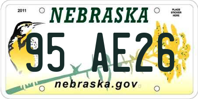 NE license plate 95AE26