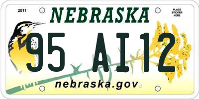 NE license plate 95AI12