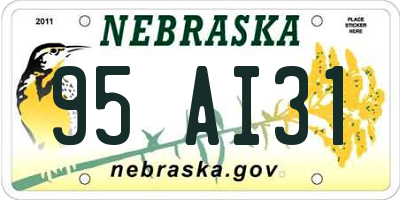 NE license plate 95AI31
