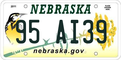 NE license plate 95AI39