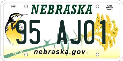 NE license plate 95AJ01