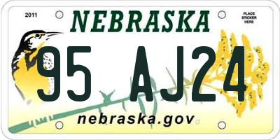 NE license plate 95AJ24