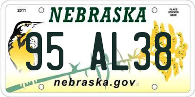 NE license plate 95AL38