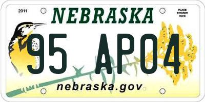 NE license plate 95AP04