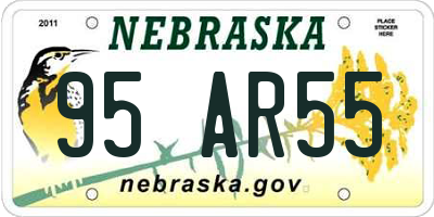 NE license plate 95AR55