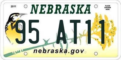 NE license plate 95AT11