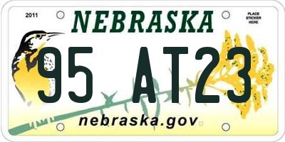 NE license plate 95AT23
