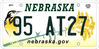 NE license plate 95AT27