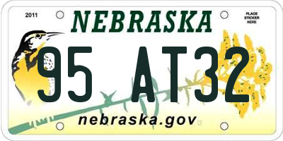 NE license plate 95AT32