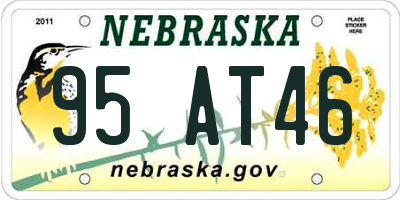 NE license plate 95AT46