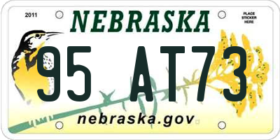 NE license plate 95AT73