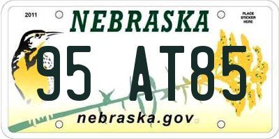 NE license plate 95AT85