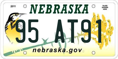 NE license plate 95AT91