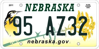NE license plate 95AZ32