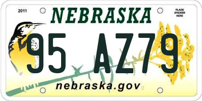 NE license plate 95AZ79