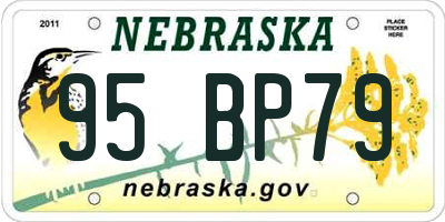 NE license plate 95BP79