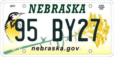 NE license plate 95BY27