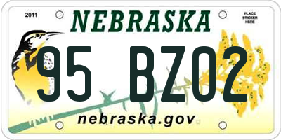 NE license plate 95BZ02