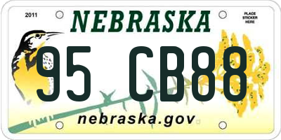 NE license plate 95CB88