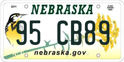 NE license plate 95CB89