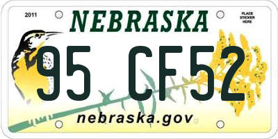 NE license plate 95CF52