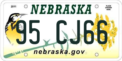 NE license plate 95CJ66