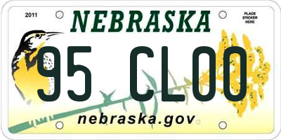 NE license plate 95CL00
