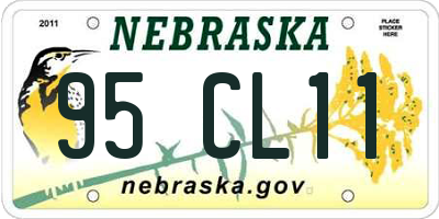 NE license plate 95CL11