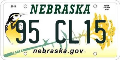 NE license plate 95CL15