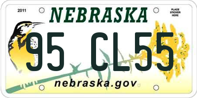 NE license plate 95CL55