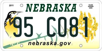 NE license plate 95CO81