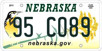 NE license plate 95CO89