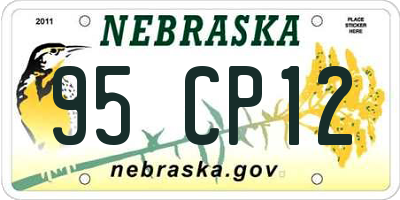 NE license plate 95CP12