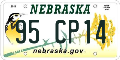 NE license plate 95CP14