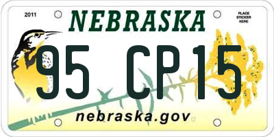 NE license plate 95CP15