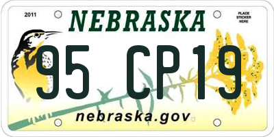 NE license plate 95CP19