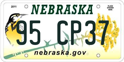 NE license plate 95CP37