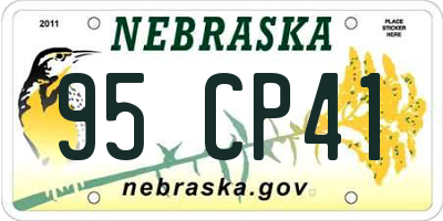 NE license plate 95CP41