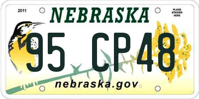 NE license plate 95CP48