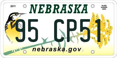 NE license plate 95CP51
