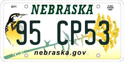 NE license plate 95CP53
