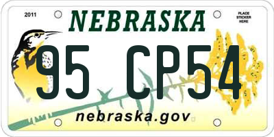 NE license plate 95CP54