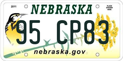 NE license plate 95CP83