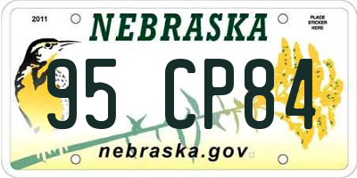 NE license plate 95CP84