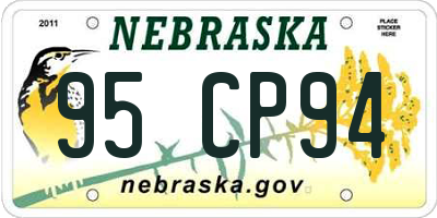 NE license plate 95CP94