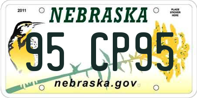 NE license plate 95CP95